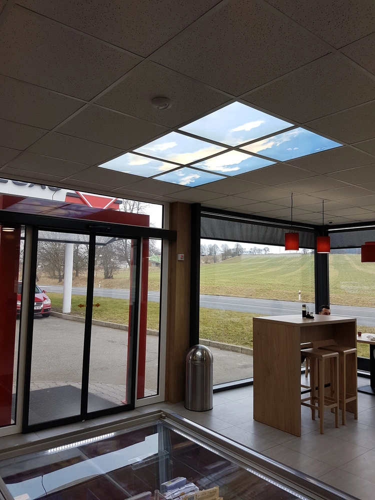 Dekorativní LED svítidlo - LED panel - motiv nebe - sada 8 panelů