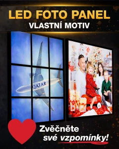 Dekorativní LED svítidlo - LED panel 60x60 cm - vlastní motiv - stmívatelný (nejvyšší verze LED panelu)