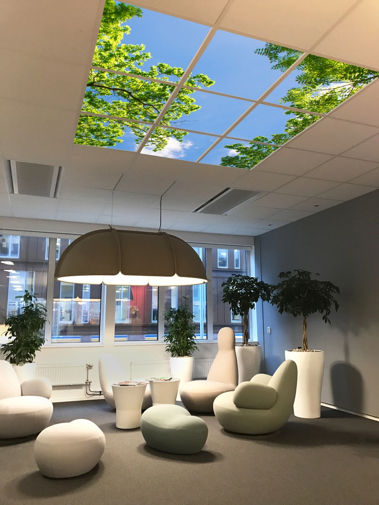Dekorativní LED svítidlo - LED panel - motiv stromy - sada 9 panelů