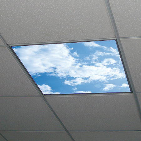 Dekorativní LED svítidlo - LED panel - motiv nebe - mrak