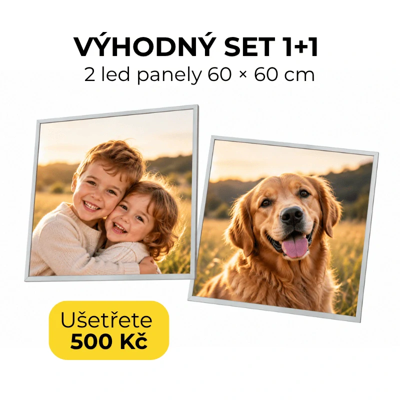 LED panely s vlastním motivem - výhodný set 1+1