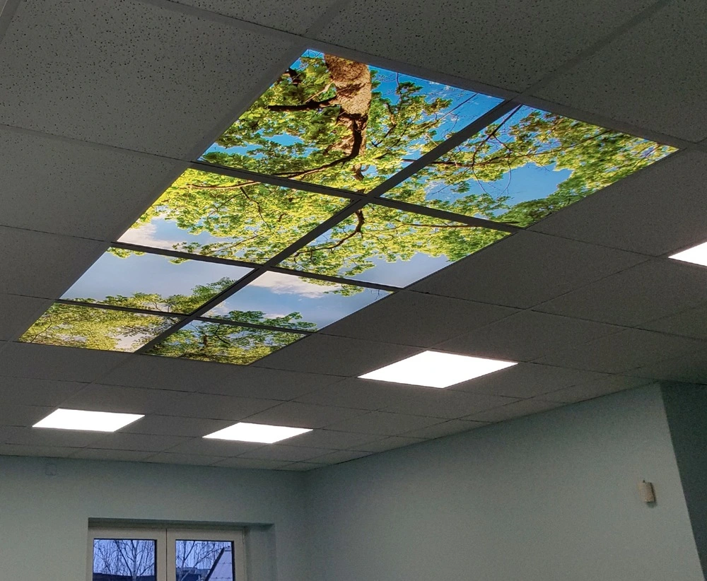 Dekorativní LED svítidlo - LED panel - motiv stromy - sada 8 panelů