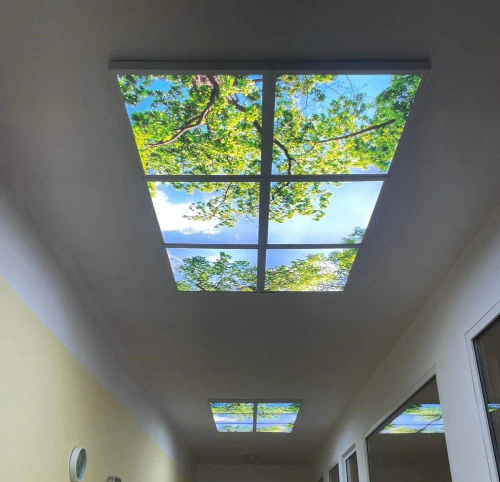 Dekorativní LED svítidlo - LED panel - motiv stromy - sada 4 panelů
