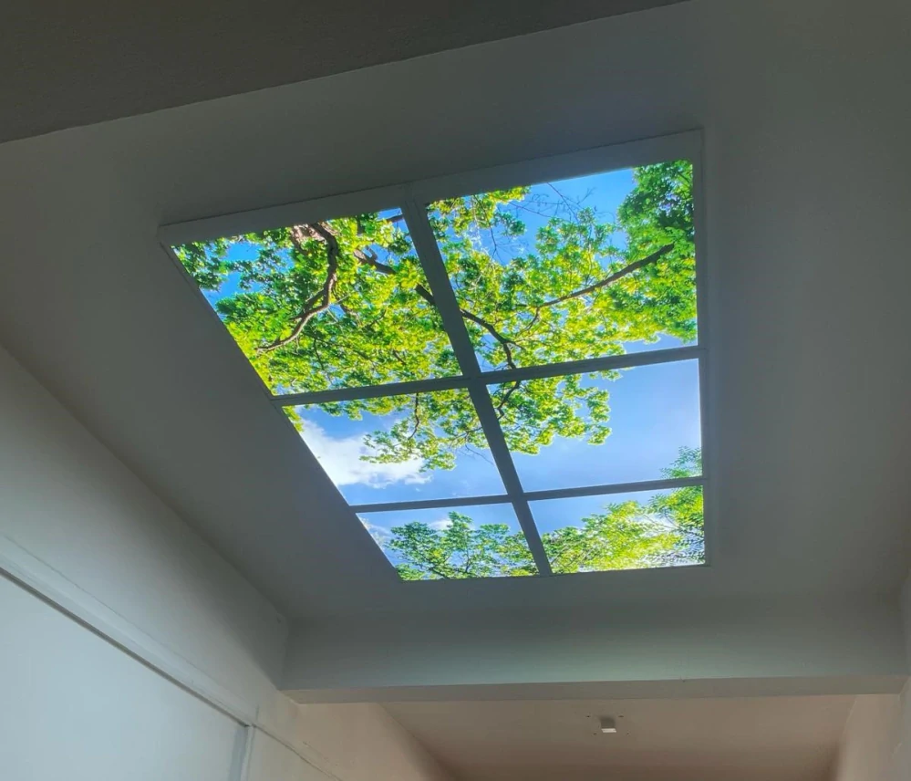 Dekorativní LED svítidlo - LED panel - motiv stromy - sada 4 panelů