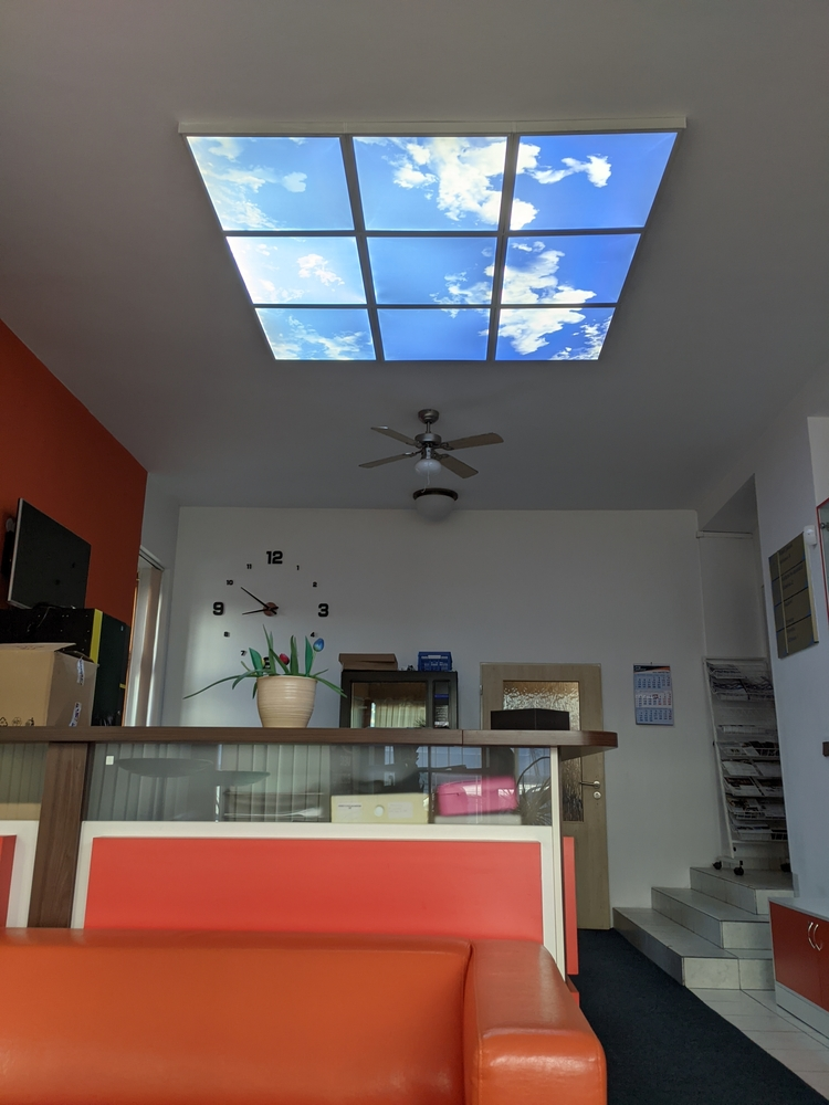 Dekorativní LED svítidlo - LED panel - motiv nebe - sada 9 panelů