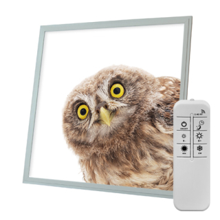 Dekorativní LED svítidlo - LED panel - motiv sova - stmívatelný