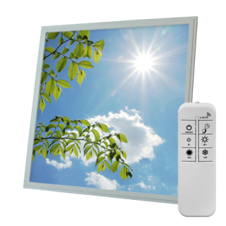Dekorativní LED svítidlo - LED panel - motiv větev - nebe - stmívatelný